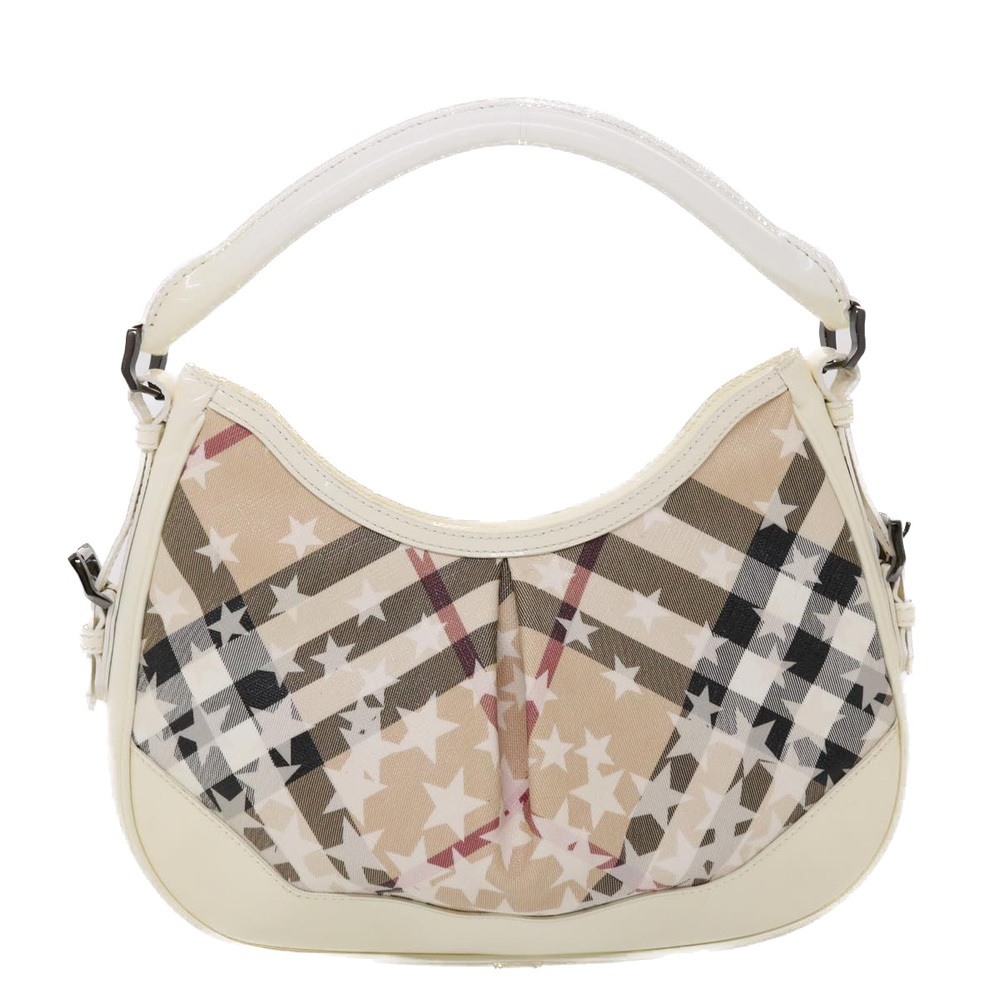 BURBERRY Nova Check Shoulder Bag PVC Leather Beige Auth yk7693B - Picture 13 of 16
